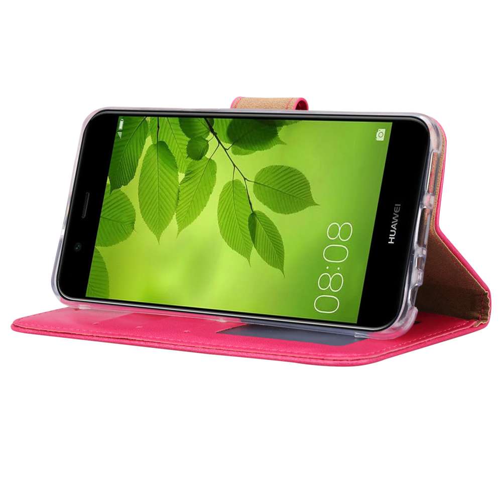 Huawei P Smart Hoesje Roze met Pasjeshouder