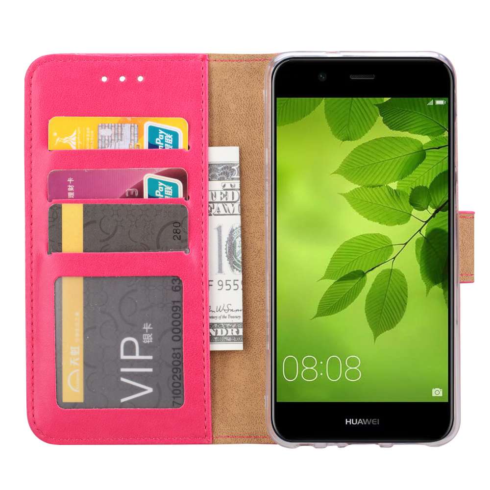 Huawei P Smart Hoesje Roze met Pasjeshouder