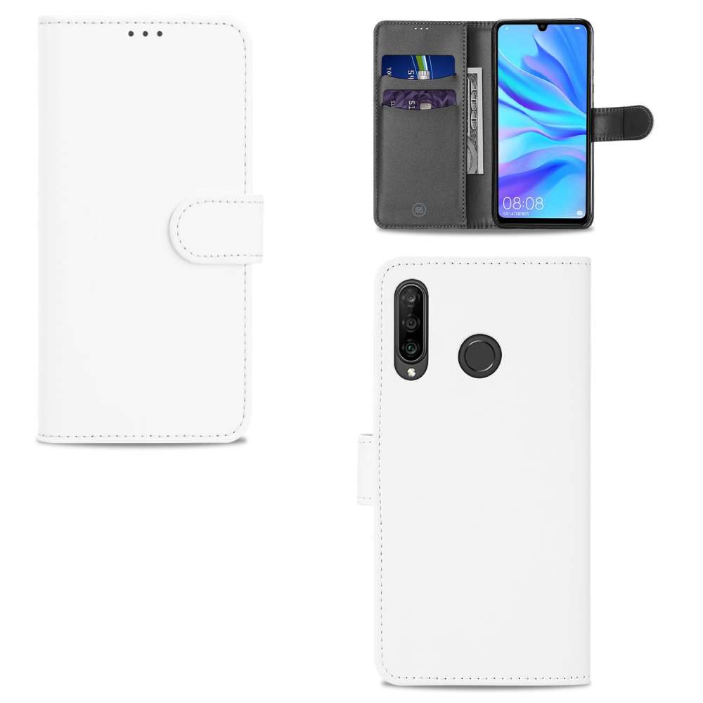 Huawei P30 Lite Telefoonhoesje Wit met Pasjeshouder