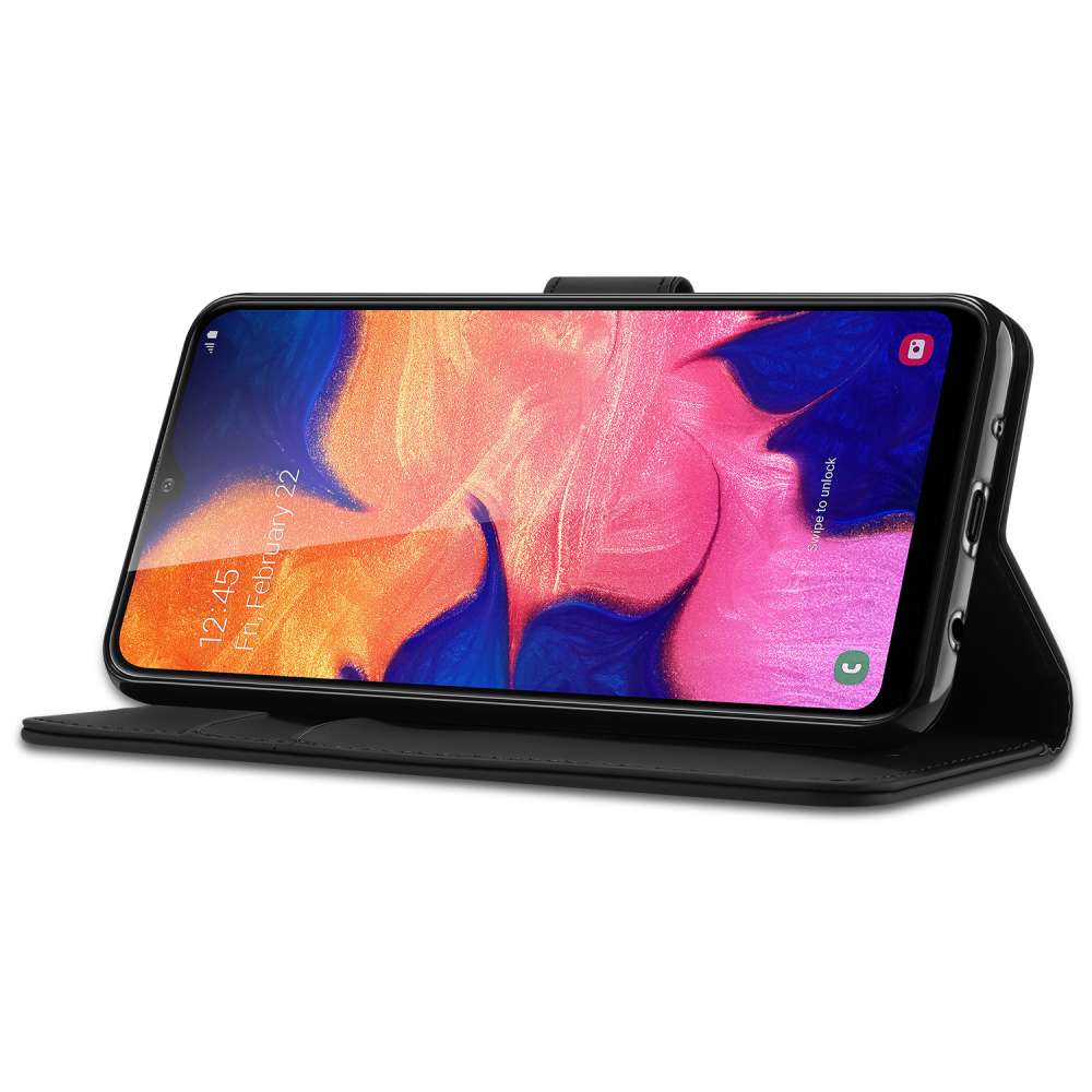 Samsung Galaxy A10 Hoesje Zwart met Pasjeshouder