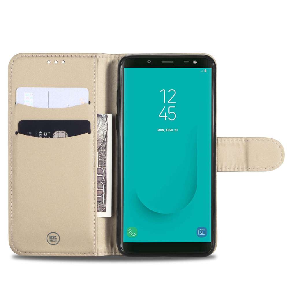 Samsung Galaxy J6 (2018) Hoesje Goud met Pasjeshouder