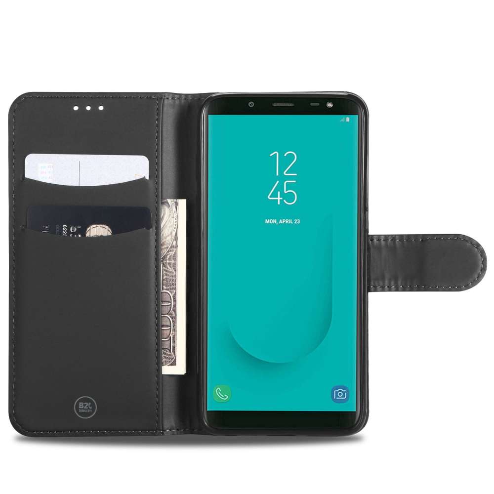 Samsung Galaxy J6 (2018) Hoesje Wit met Pasjeshouder