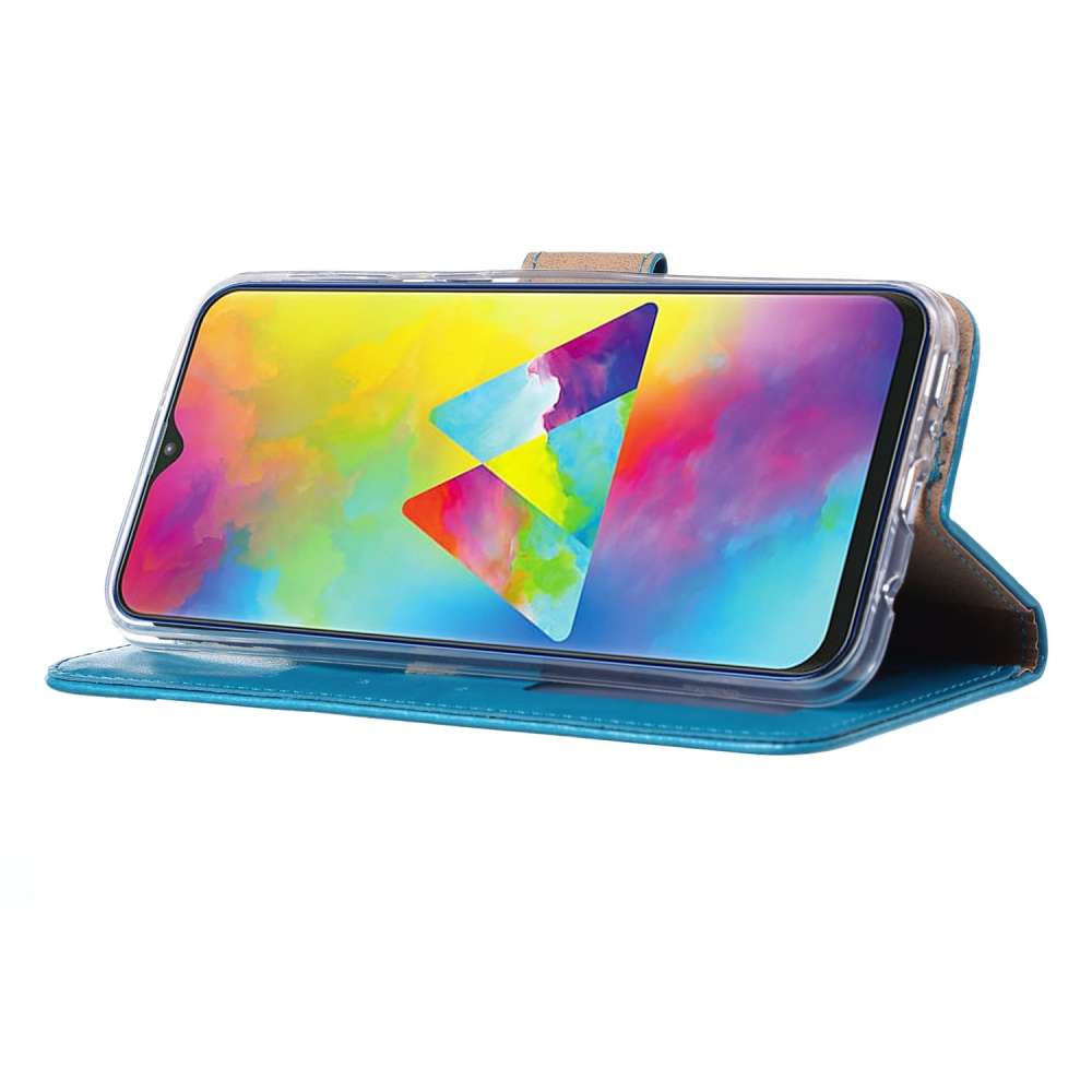 Samsung Galaxy M20 Hoesje Turquoise met Pasjeshouder